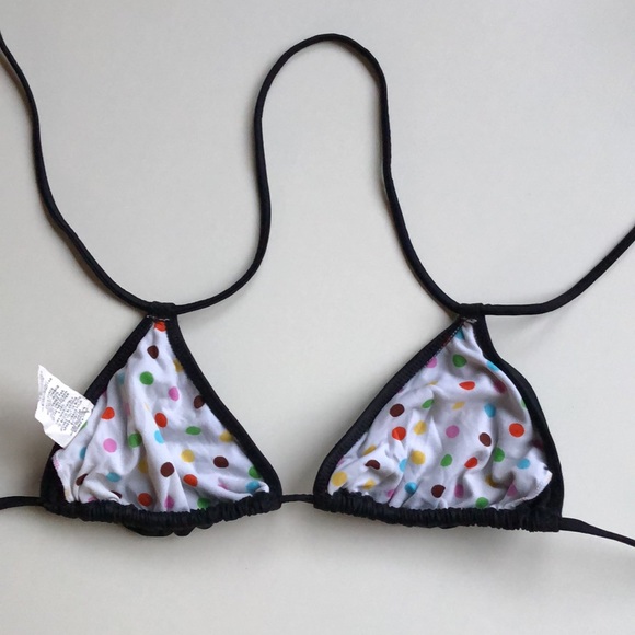 Roxy | Y2K Black Triangle Bikini Top | XL - Picture 4 of 9